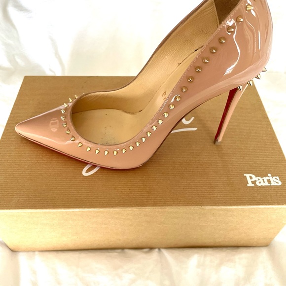 Louboutin Anjalina 100 patent, Nude/light gold, size: 36.5. - Picture 13 of 16